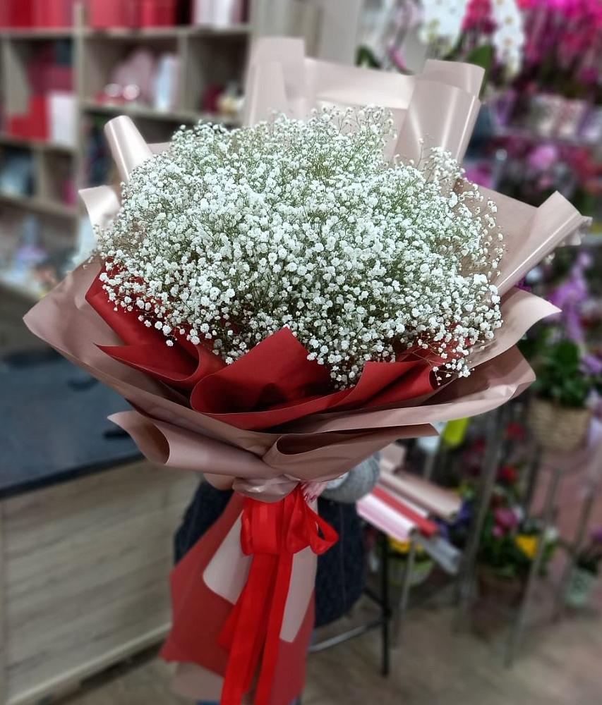 Букет Белые хлопья в Хакуринохабль Букет цветов из: Гипсофила в Хакуринохабль