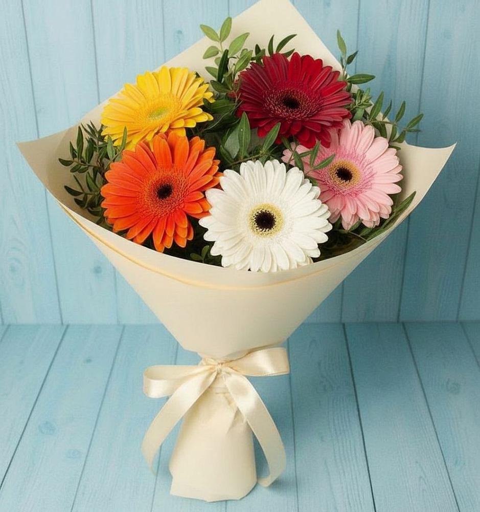Букет цветов из: Герберы в Хакуринохабль