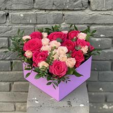 Цветочная композиция из Розы в коробке в Хакуринохабль