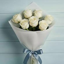 Букет 7 Белых роз Эдлесс Лав #REPLACE_PRED# Хакуринохабль