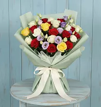 Букет цветов из:  Розы #REPLACE_PRED# Хакуринохабль