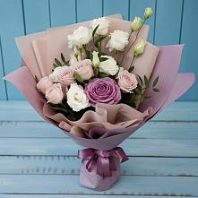 Букет цветов из:  Розы и Лизиантусы в Хакуринохабль