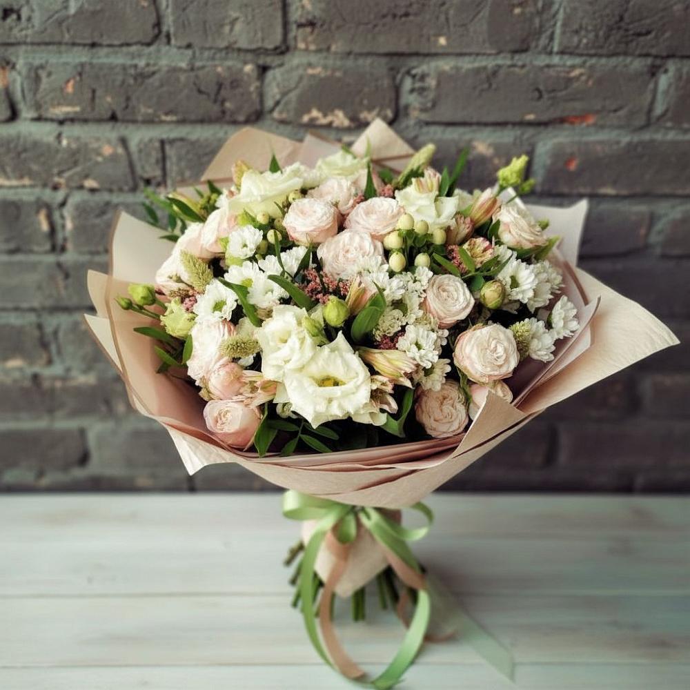 Букет цветов из: Альстромерии, Розы и Хризантемы в Хакуринохабль