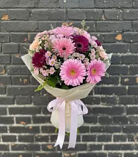 Букет цветов из:  Герберы и Хризантемы в Хакуринохабль