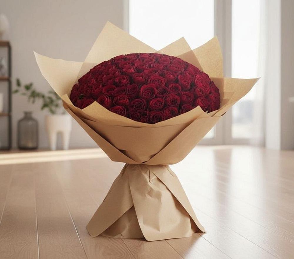 Букет 101 Красная роза в Хакуринохабль