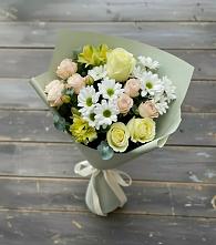 Букет цветов из:  Альстромерии, Розы и Хризантемы в Хакуринохабль