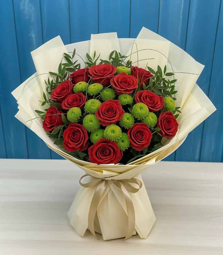 Букет цветов из: Розы и Хризантемы в Хакуринохабль