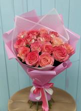 Букет 15 Розовых роз Равель в Хакуринохабль